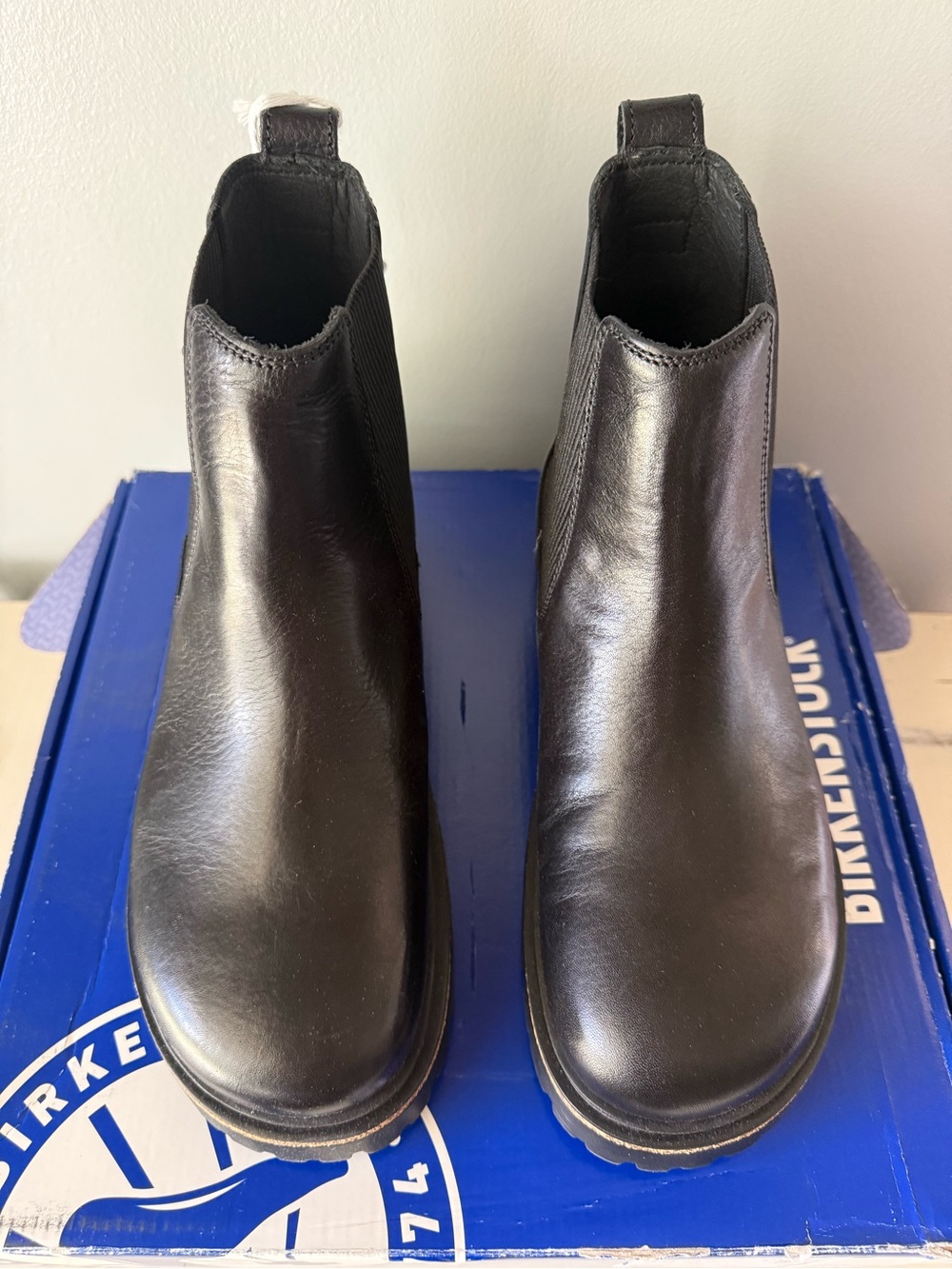 Birkenstock Highwood Slip on Chelsea Black Leather Boots • NIB • Women’s 38 - Picture 5 of 6